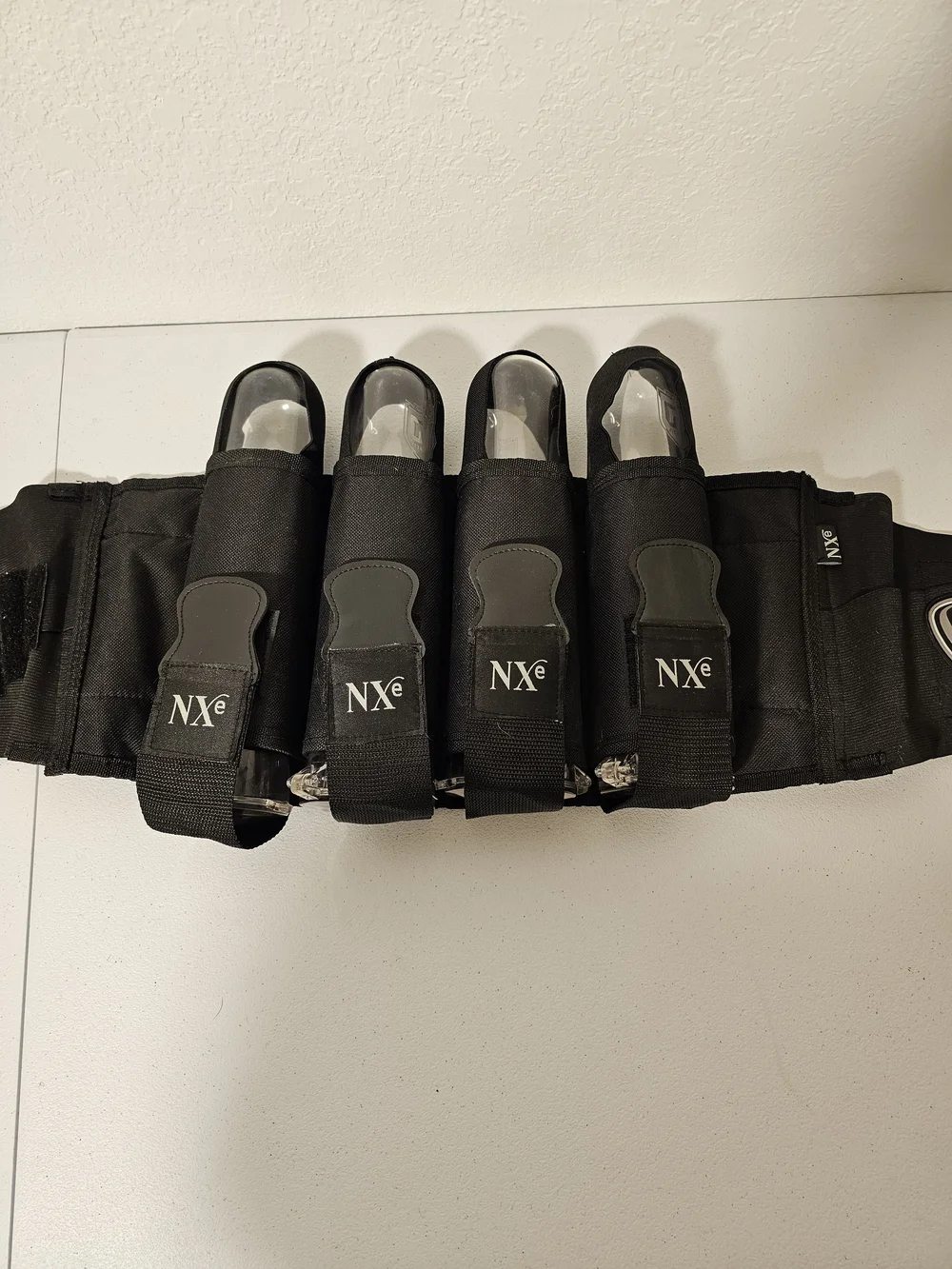 NXe Paintball NXe 4+1 Pod Harness Pack Belt w/ 4 Pod Holders Black